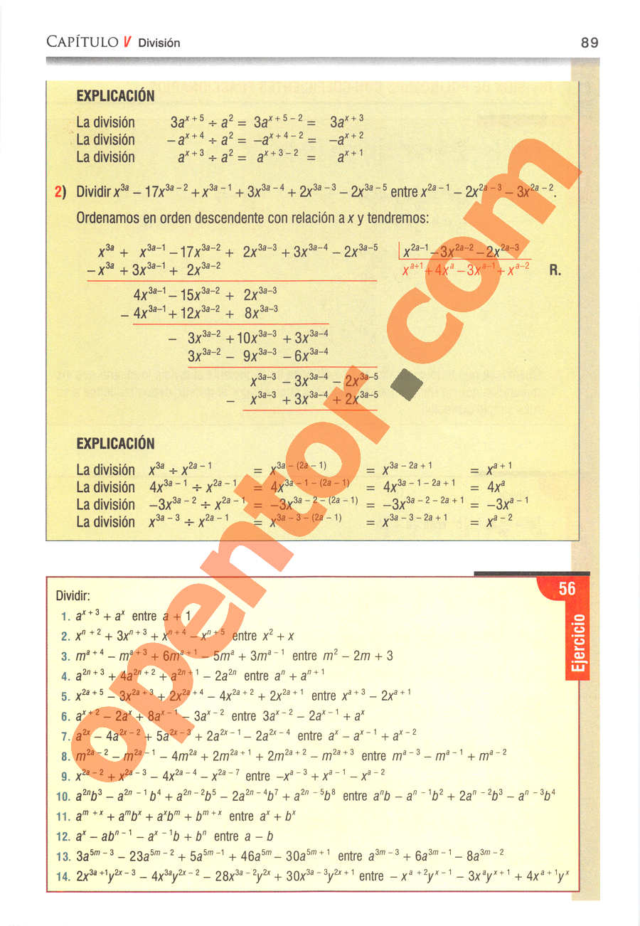 Álgebra de Baldor - Página 89