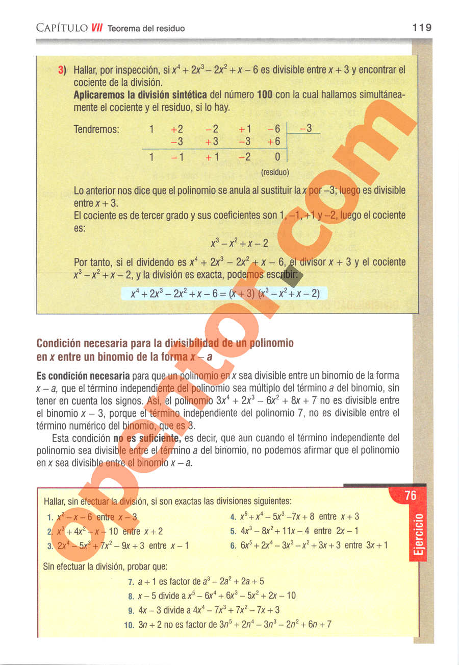 Álgebra de Baldor - Página 119