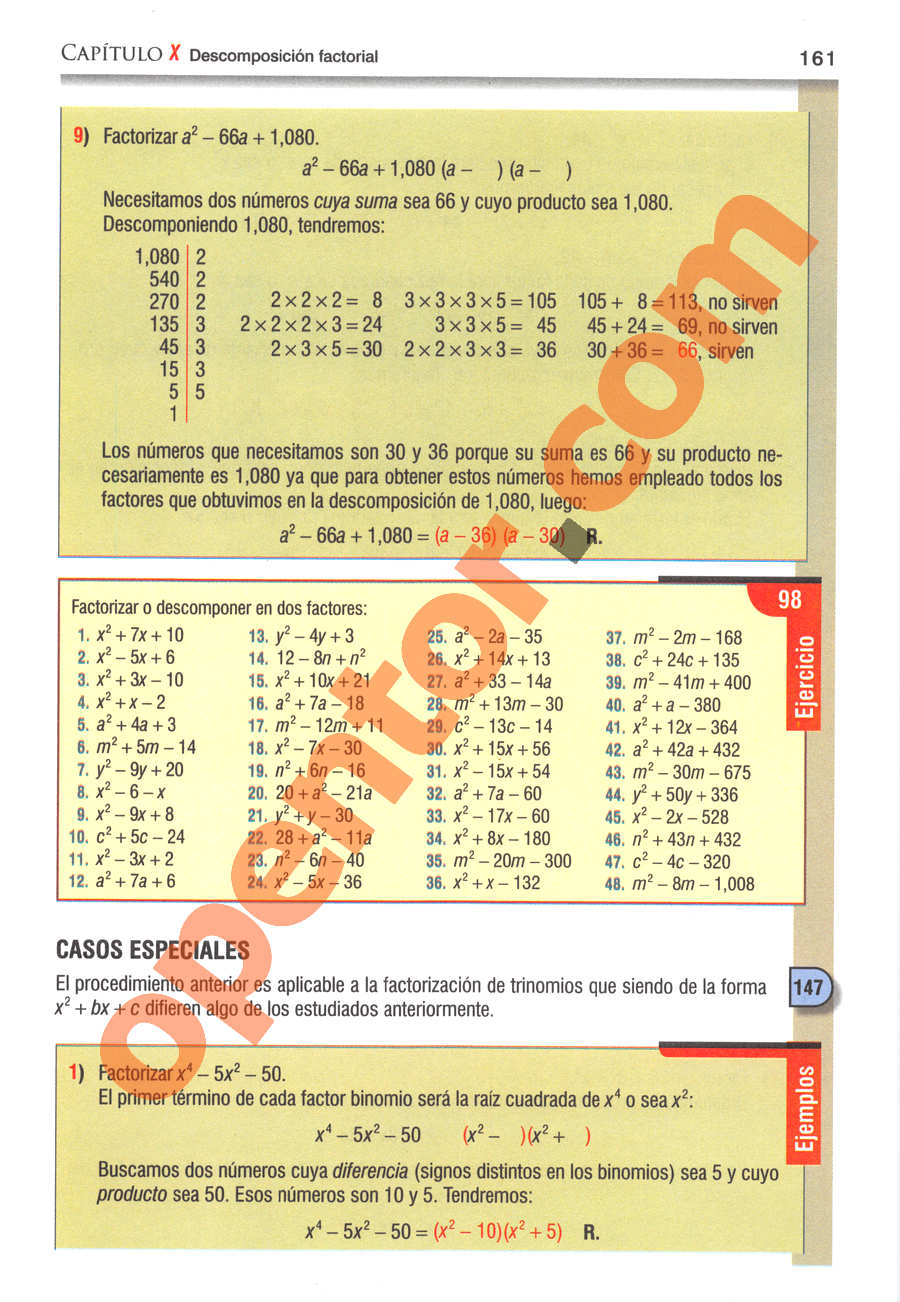 Álgebra de Baldor - Página 161