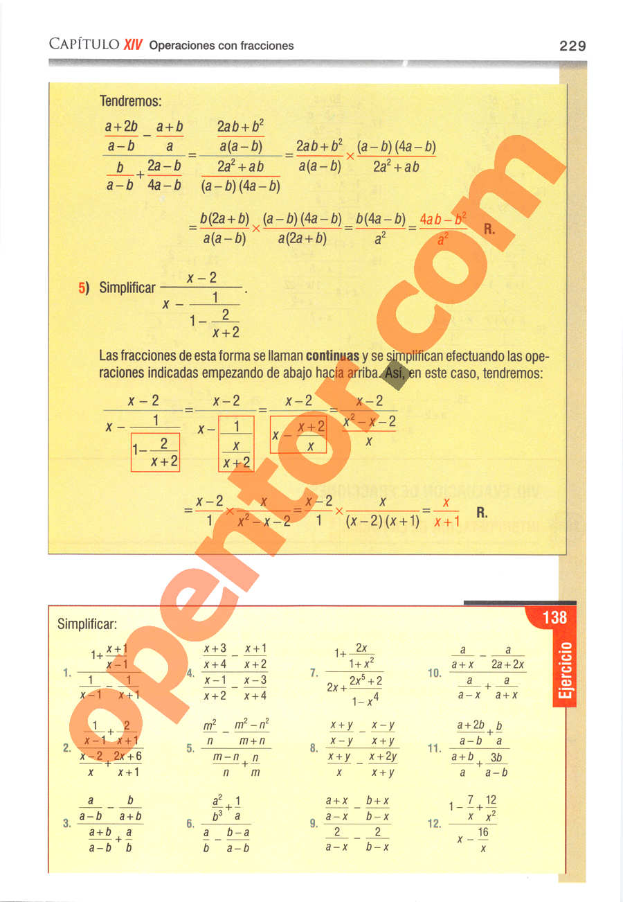 Álgebra de Baldor - Página 229