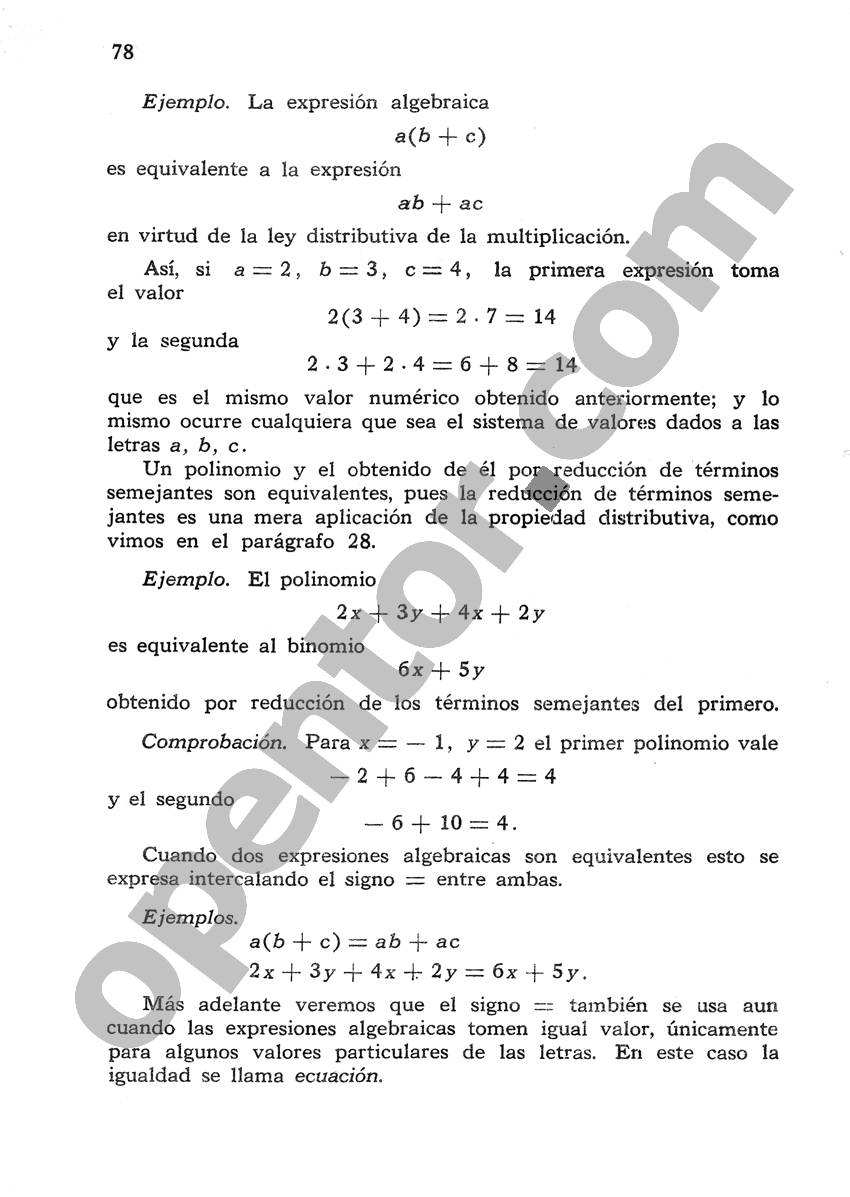 Álgebra de Mancil 1 - Página 78