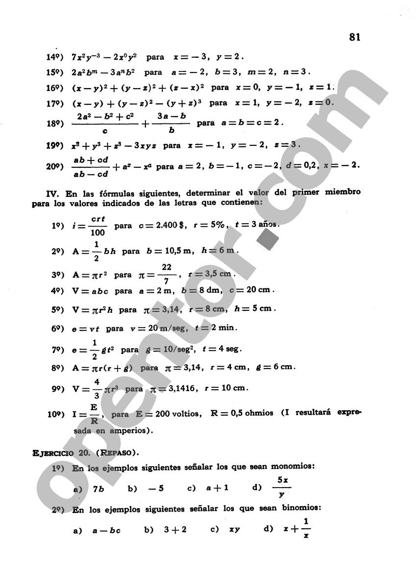 Álgebra de Mancil 1 - Página 81