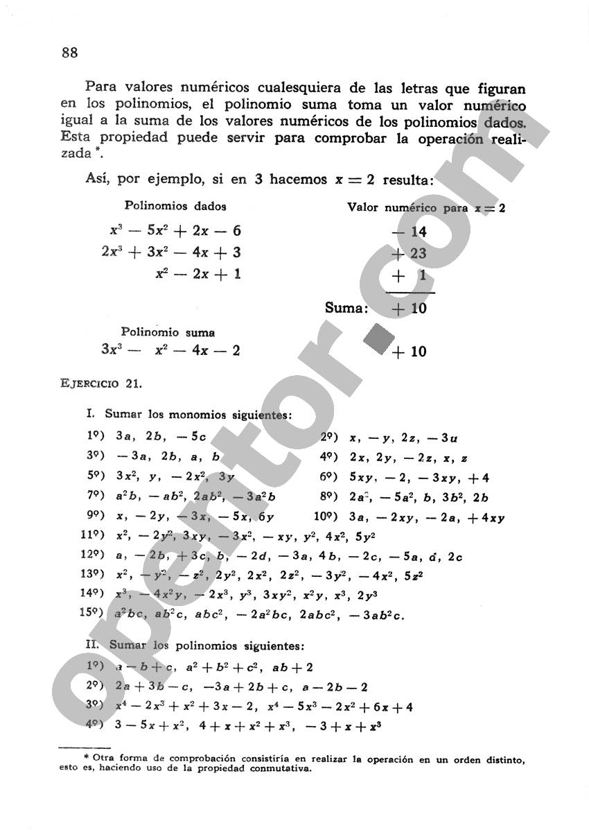 Álgebra de Mancil 1 - Página 88