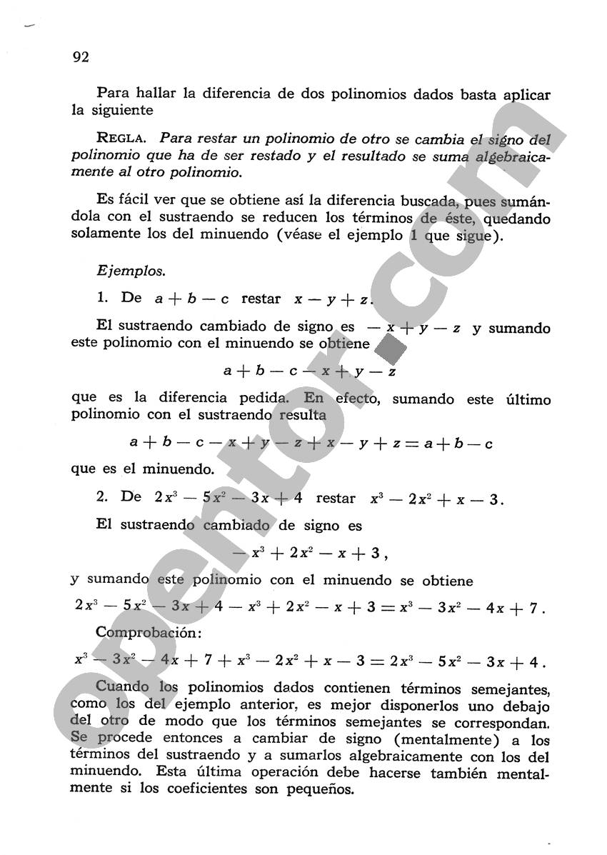 Álgebra de Mancil 1 - Página 92