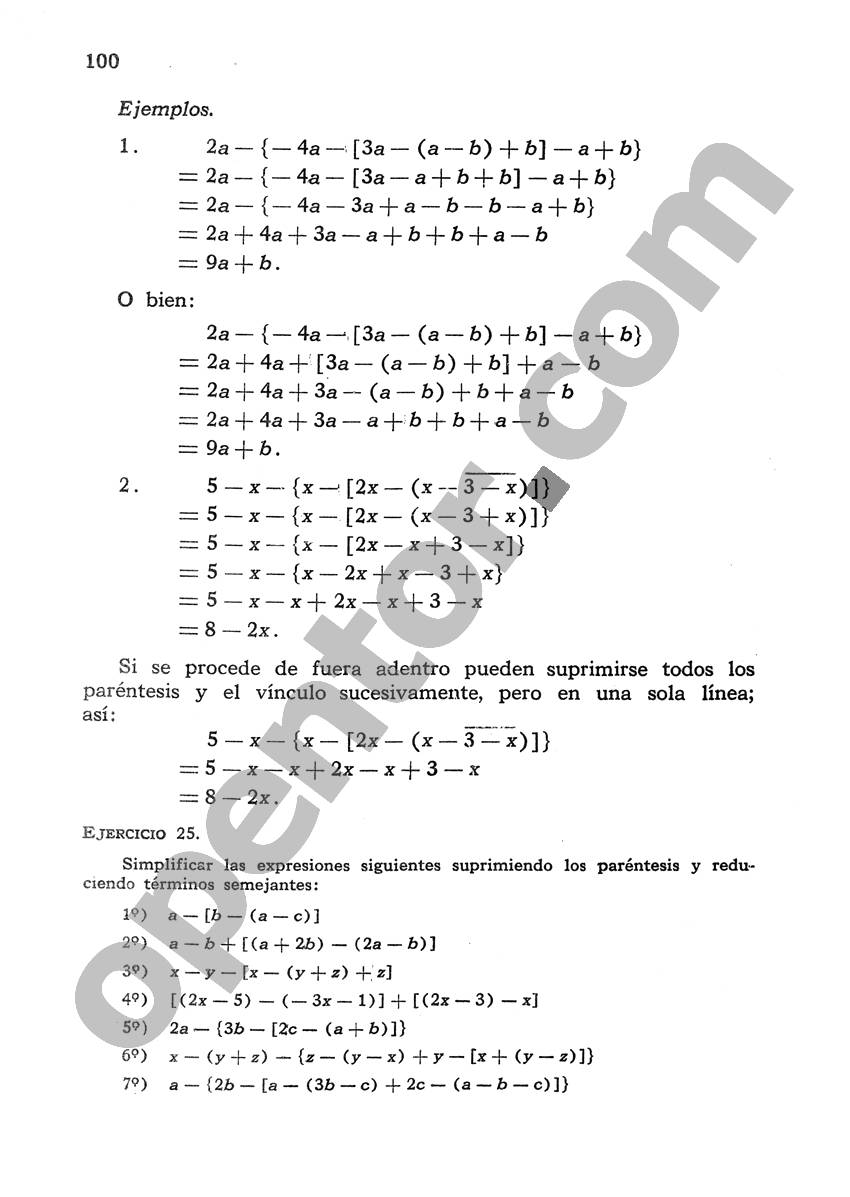 Álgebra de Mancil 1 - Página 100