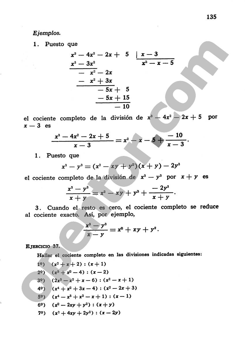 Álgebra de Mancil 1 - Página 135