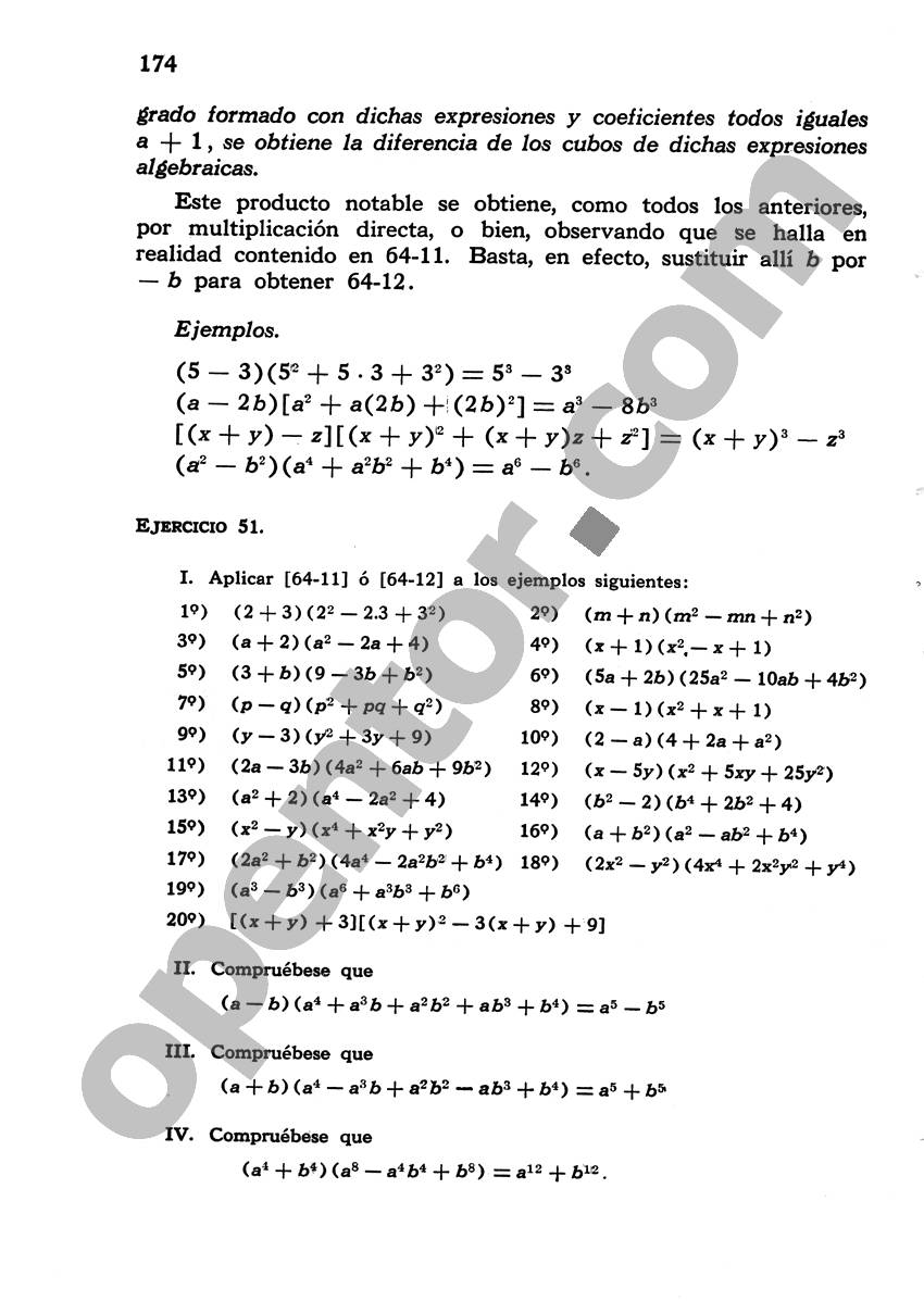 Álgebra de Mancil 1 - Página 174