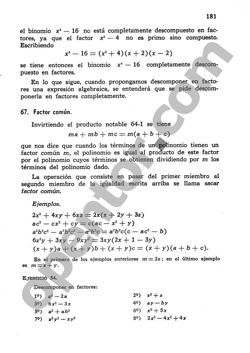 Álgebra de Mancil 1 - Página 181