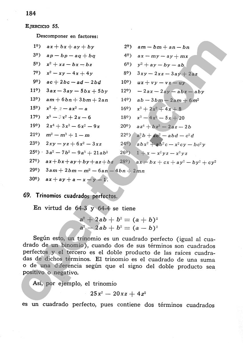 Álgebra de Mancil 1 - Página 184