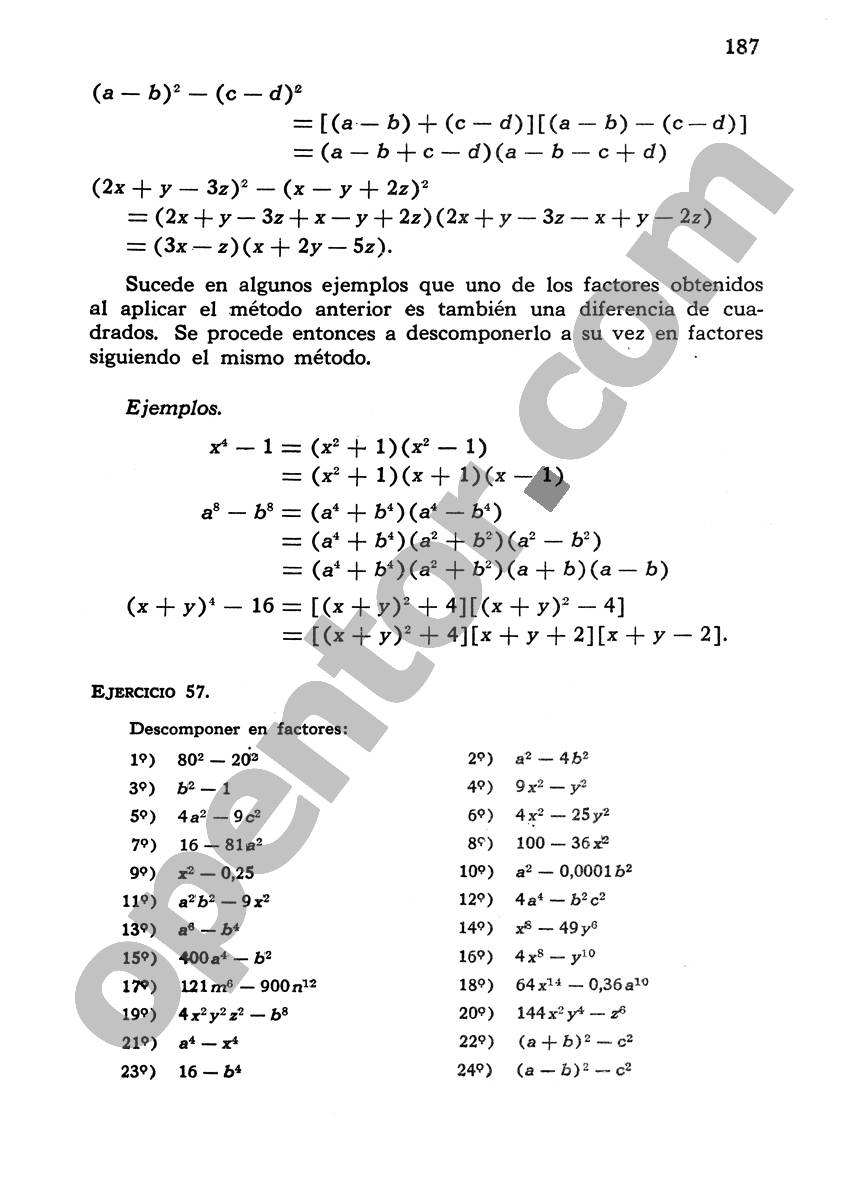 Álgebra de Mancil 1 - Página 187