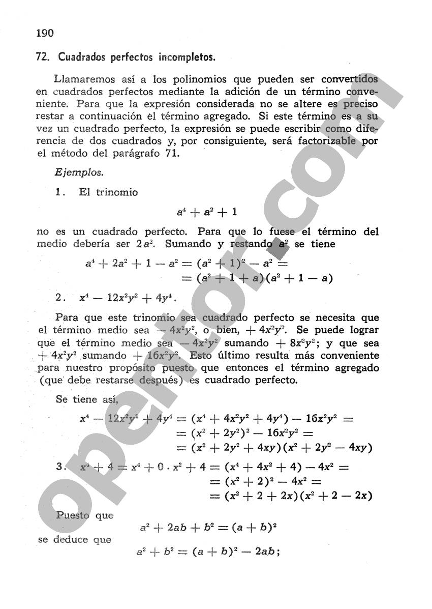 Álgebra de Mancil 1 - Página 190