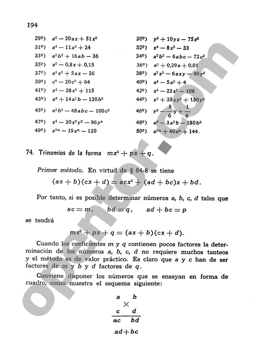 Álgebra de Mancil 1 - Página 194