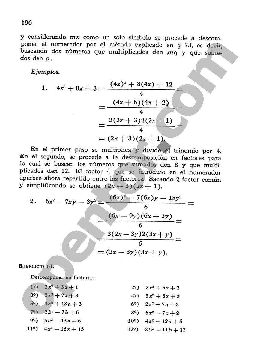 Álgebra de Mancil 1 - Página 196