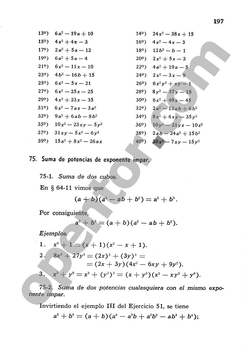 Álgebra de Mancil 1 - Página 197