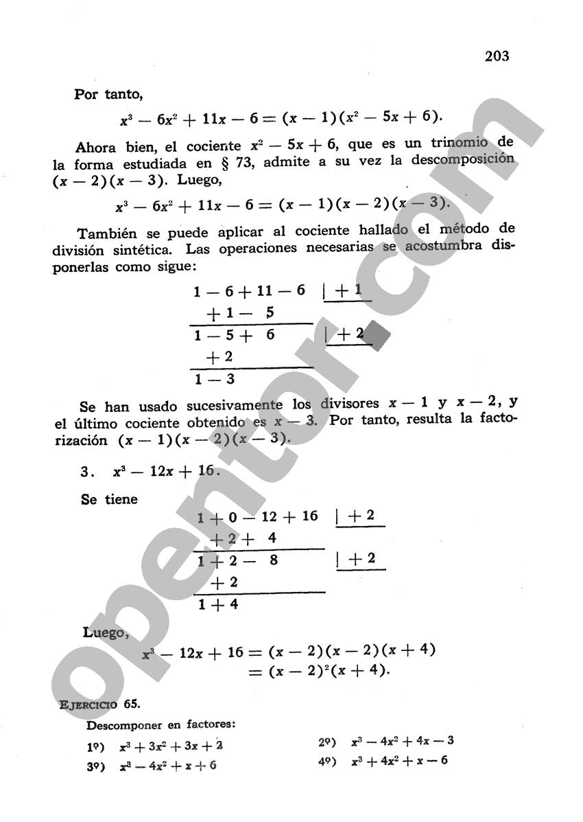Álgebra de Mancil 1 - Página 203