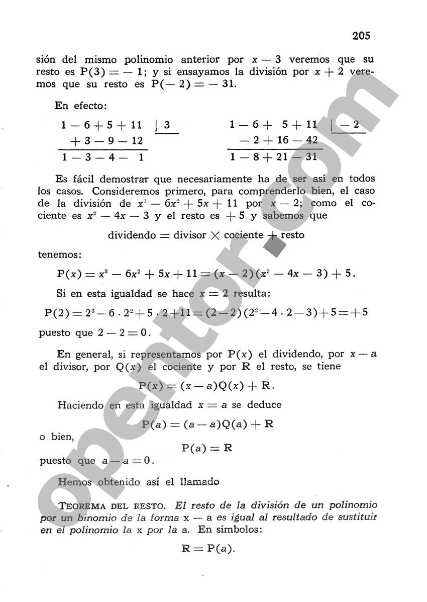 Álgebra de Mancil 1 - Página 205