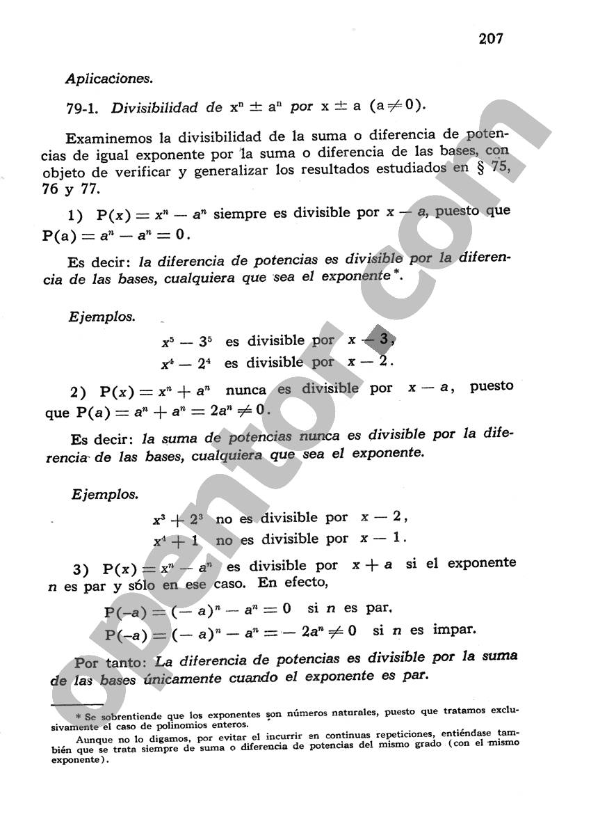 Álgebra de Mancil 1 - Página 207