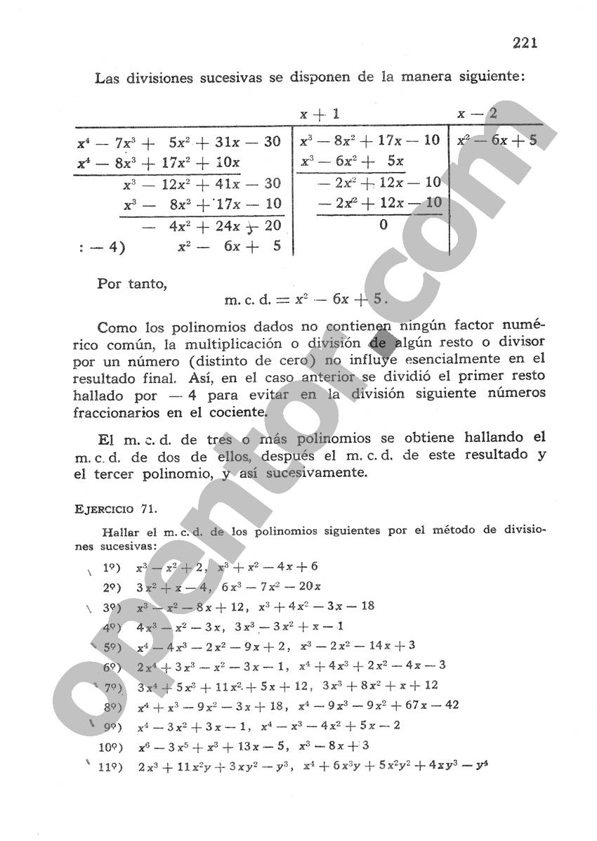 Álgebra de Mancil 1 - Página 221
