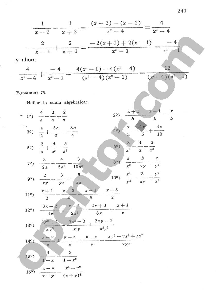 Álgebra de Mancil 1 - Página 241