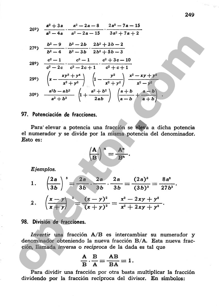 Álgebra de Mancil 1 - Página 249
