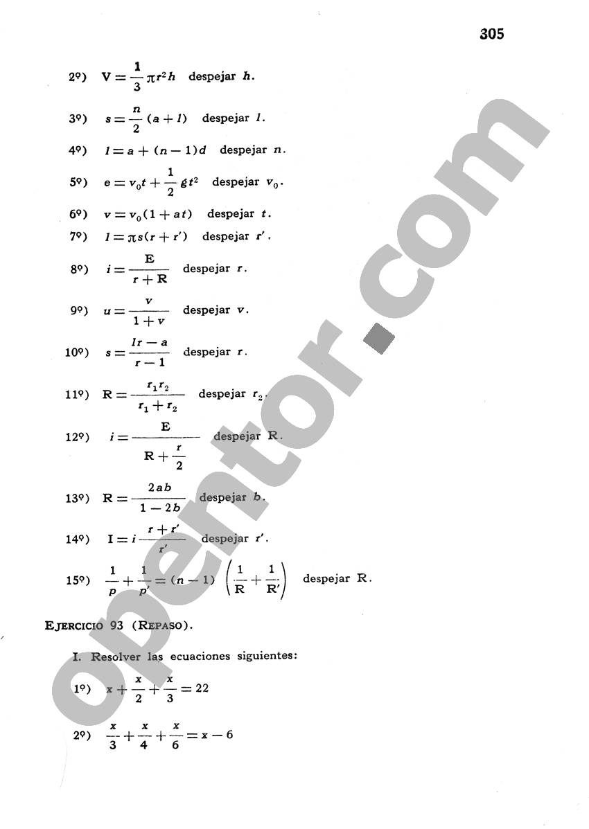 Álgebra de Mancil 1 - Página 305