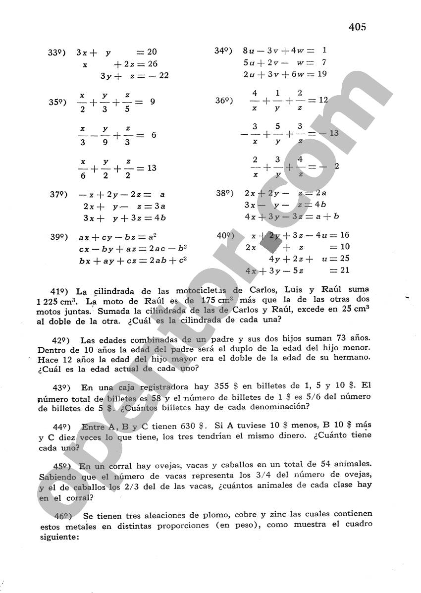 Álgebra de Mancil 1 - Página 405