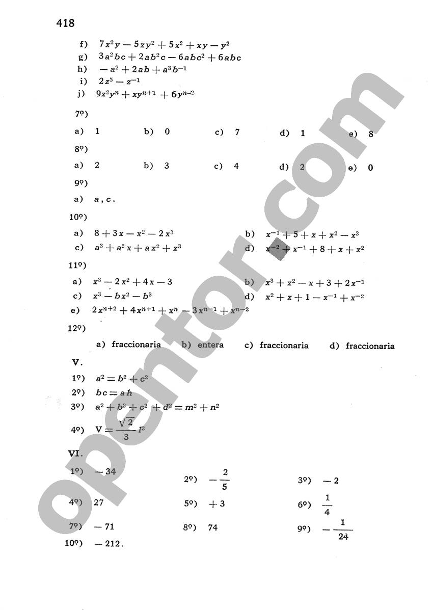 Álgebra de Mancil 1 - Página 418