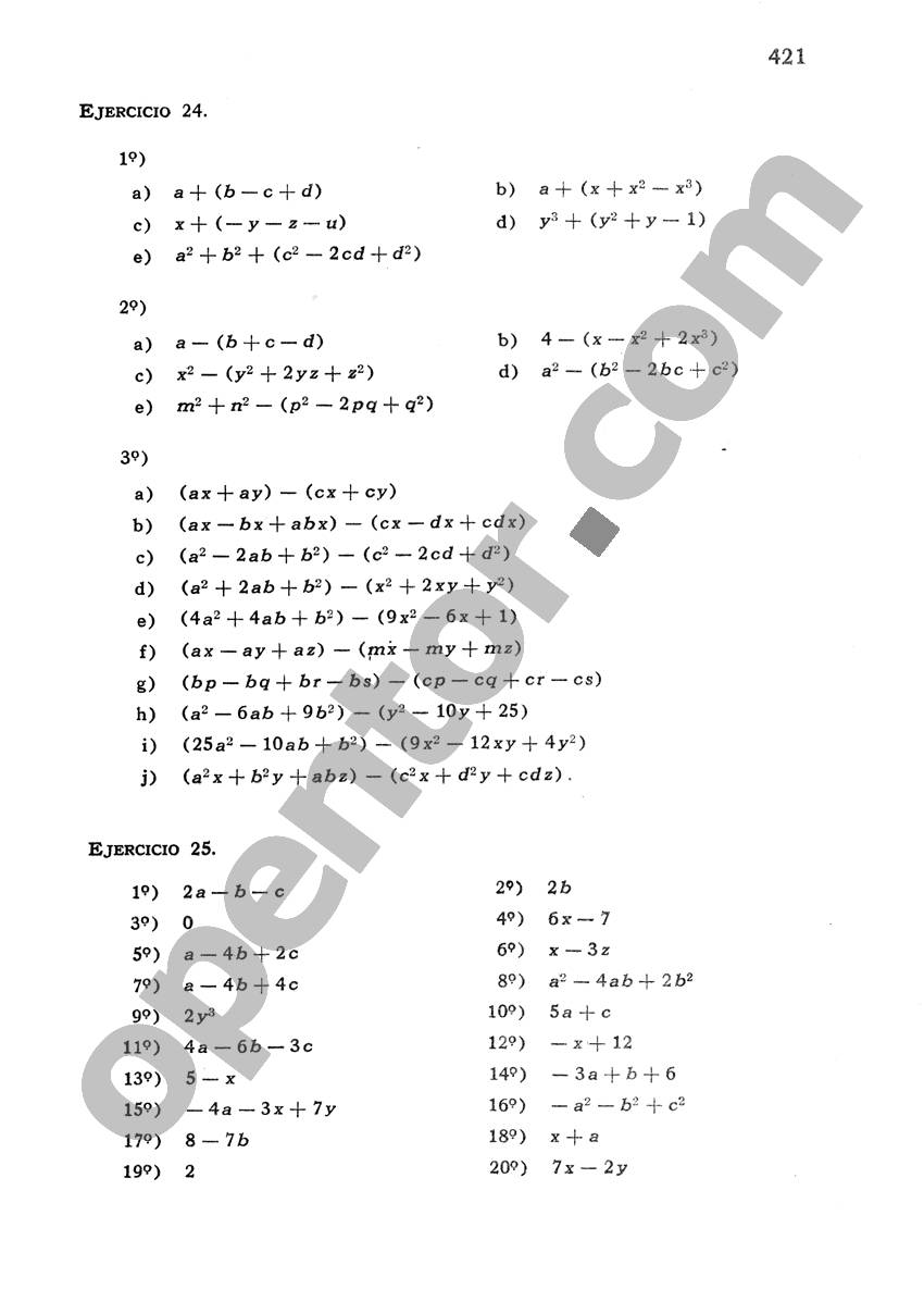 Álgebra de Mancil 1 - Página 421