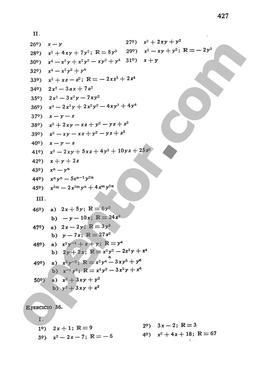 Álgebra de Mancil 1 - Página 427