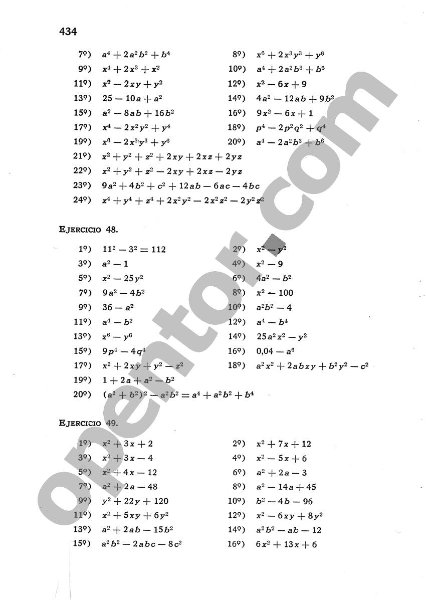 Álgebra de Mancil 1 - Página 434