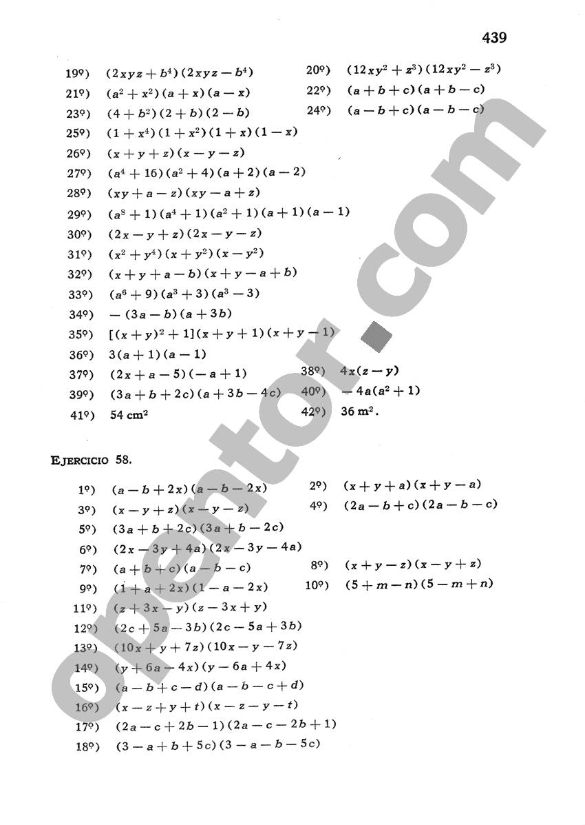 Álgebra de Mancil 1 - Página 439