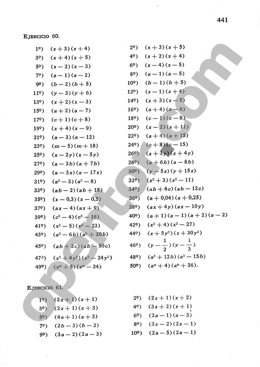 Álgebra de Mancil 1 - Página 441