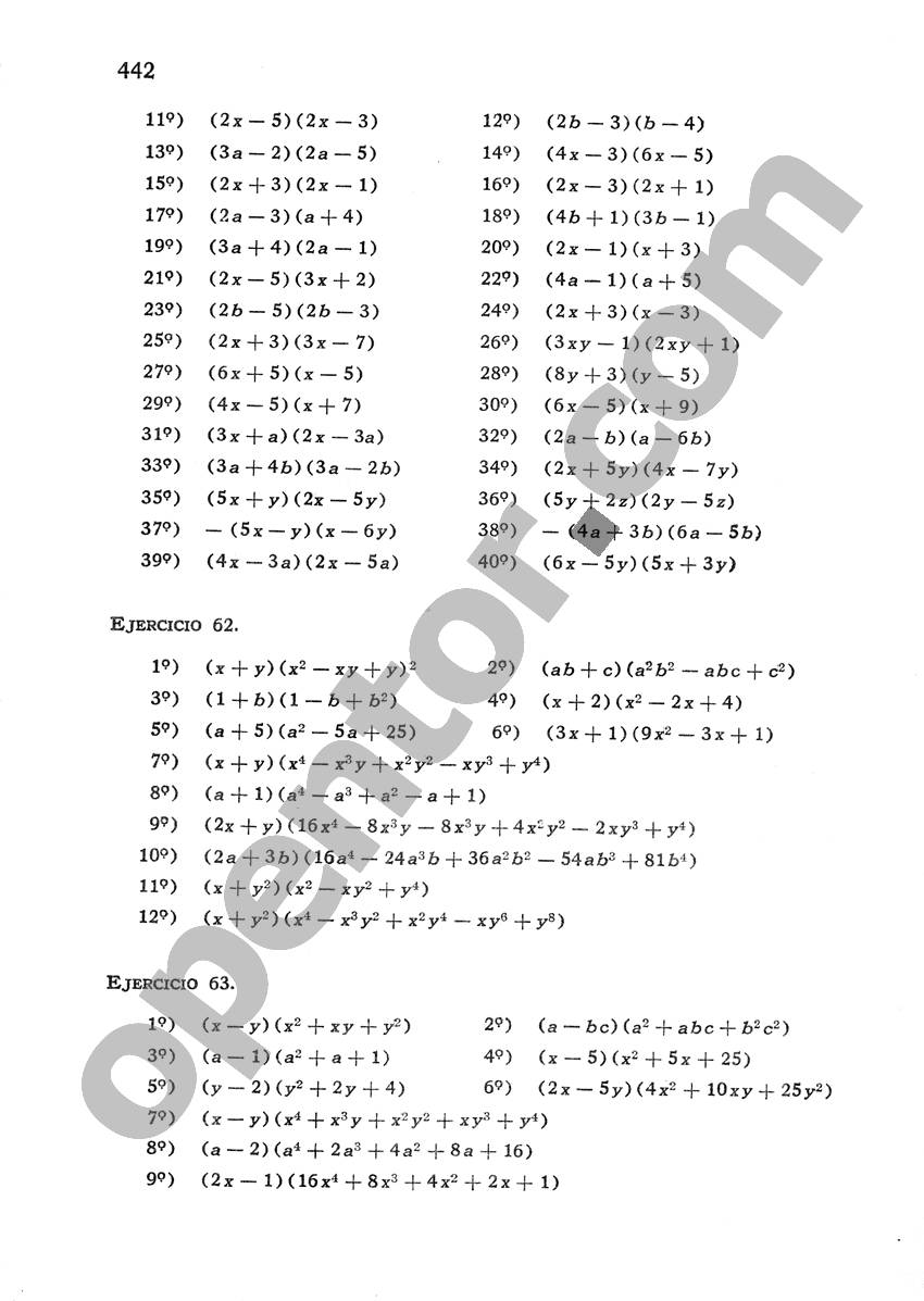 Álgebra de Mancil 1 - Página 442
