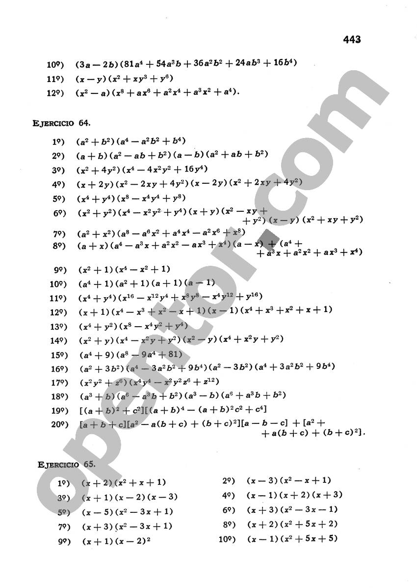 Álgebra de Mancil 1 - Página 443