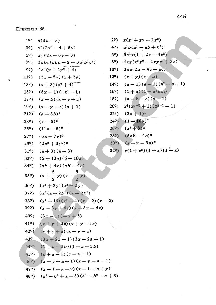 Álgebra de Mancil 1 - Página 445