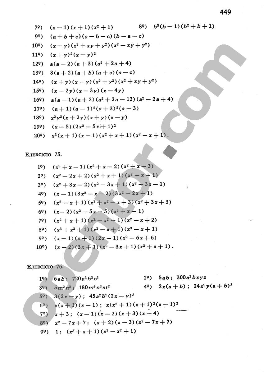 Álgebra de Mancil 1 - Página 449