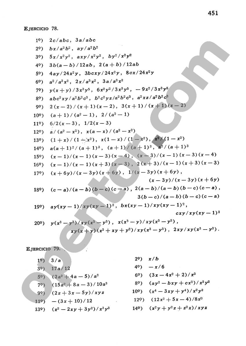 Álgebra de Mancil 1 - Página 451