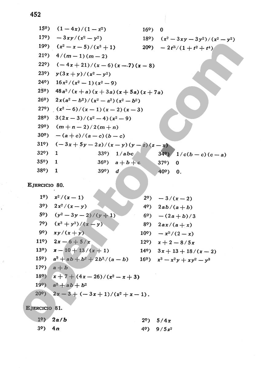 Álgebra de Mancil 1 - Página 452