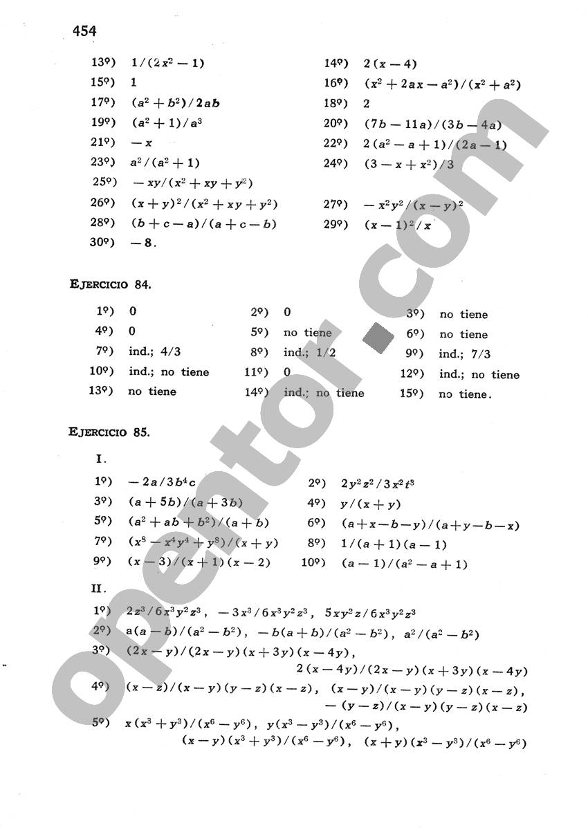 Álgebra de Mancil 1 - Página 454