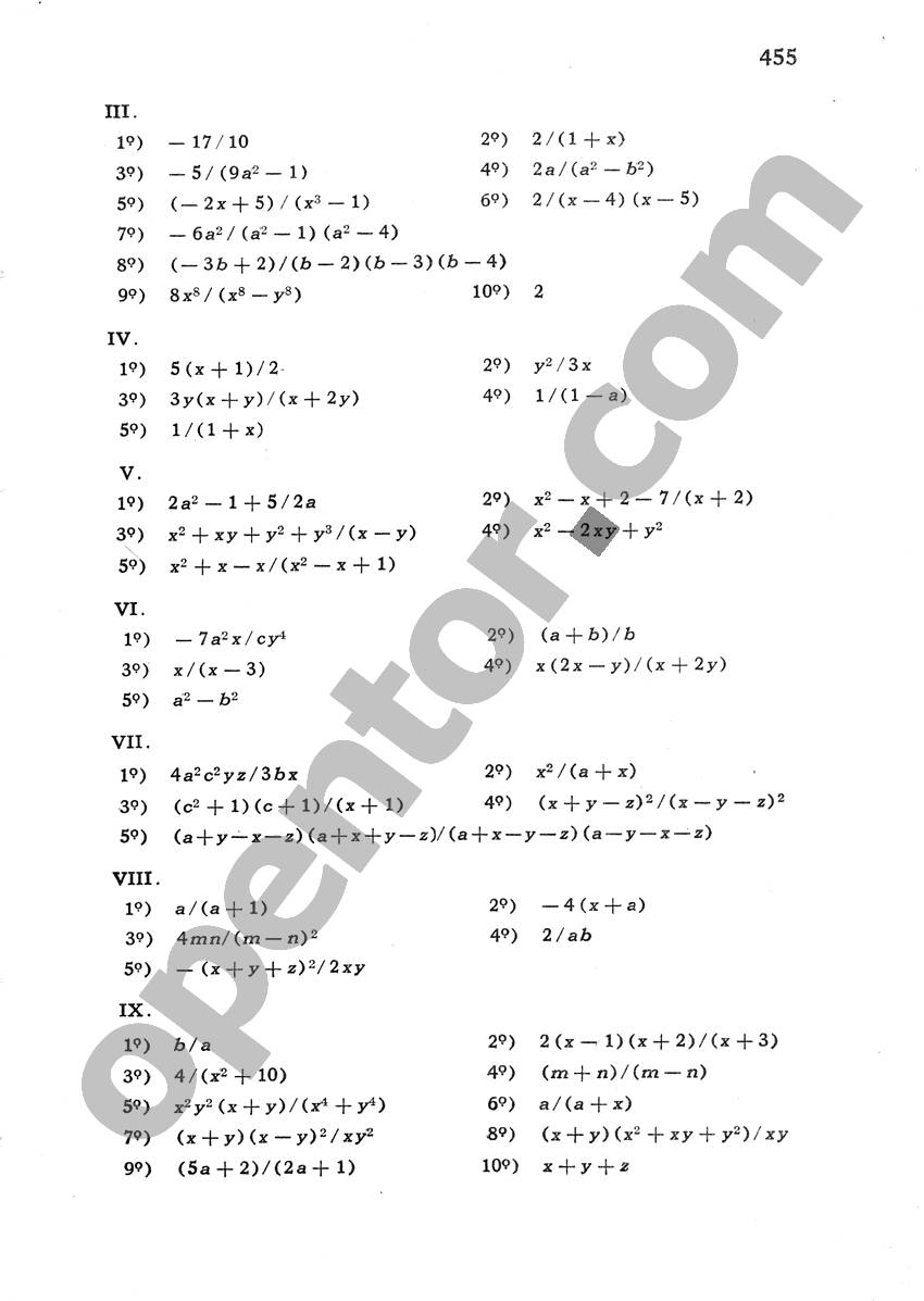 Álgebra de Mancil 1 - Página 455