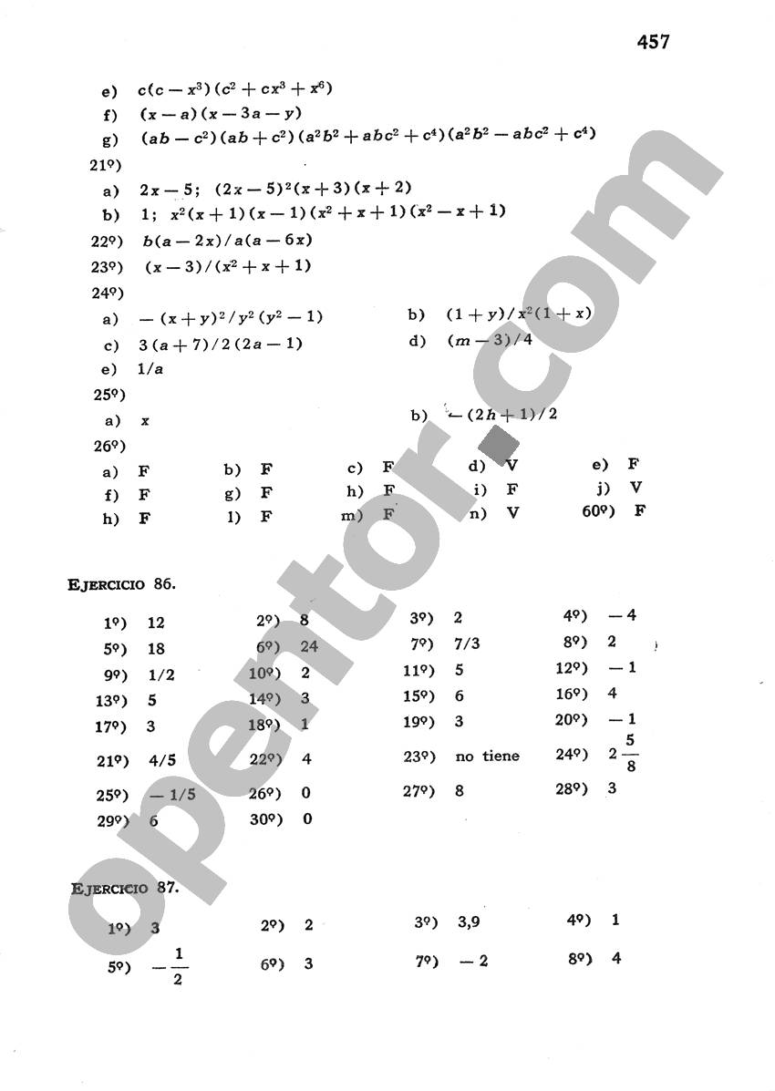 Álgebra de Mancil 1 - Página 457