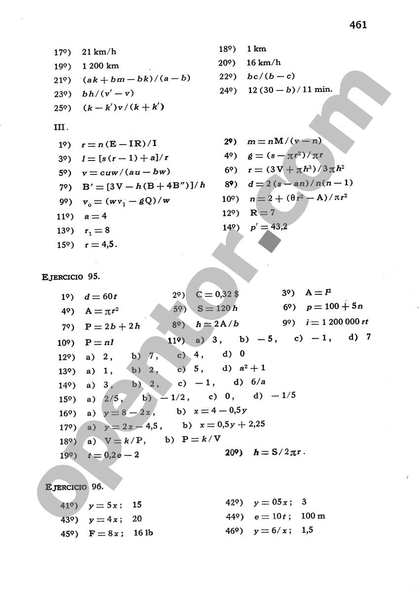 Álgebra de Mancil 1 - Página 461