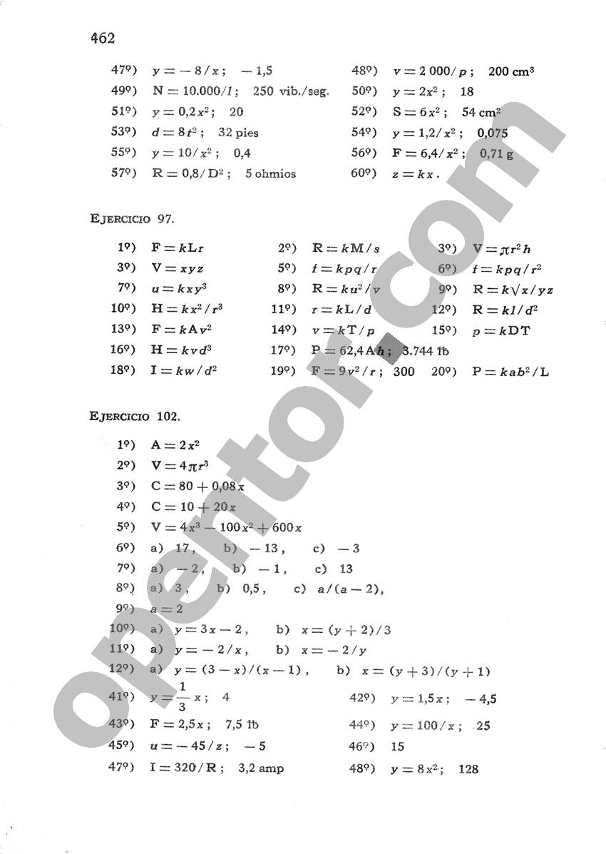 Álgebra de Mancil 1 - Página 462