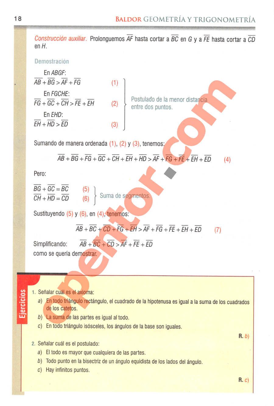 Geometría y Trigonometría de Baldor - Página 18