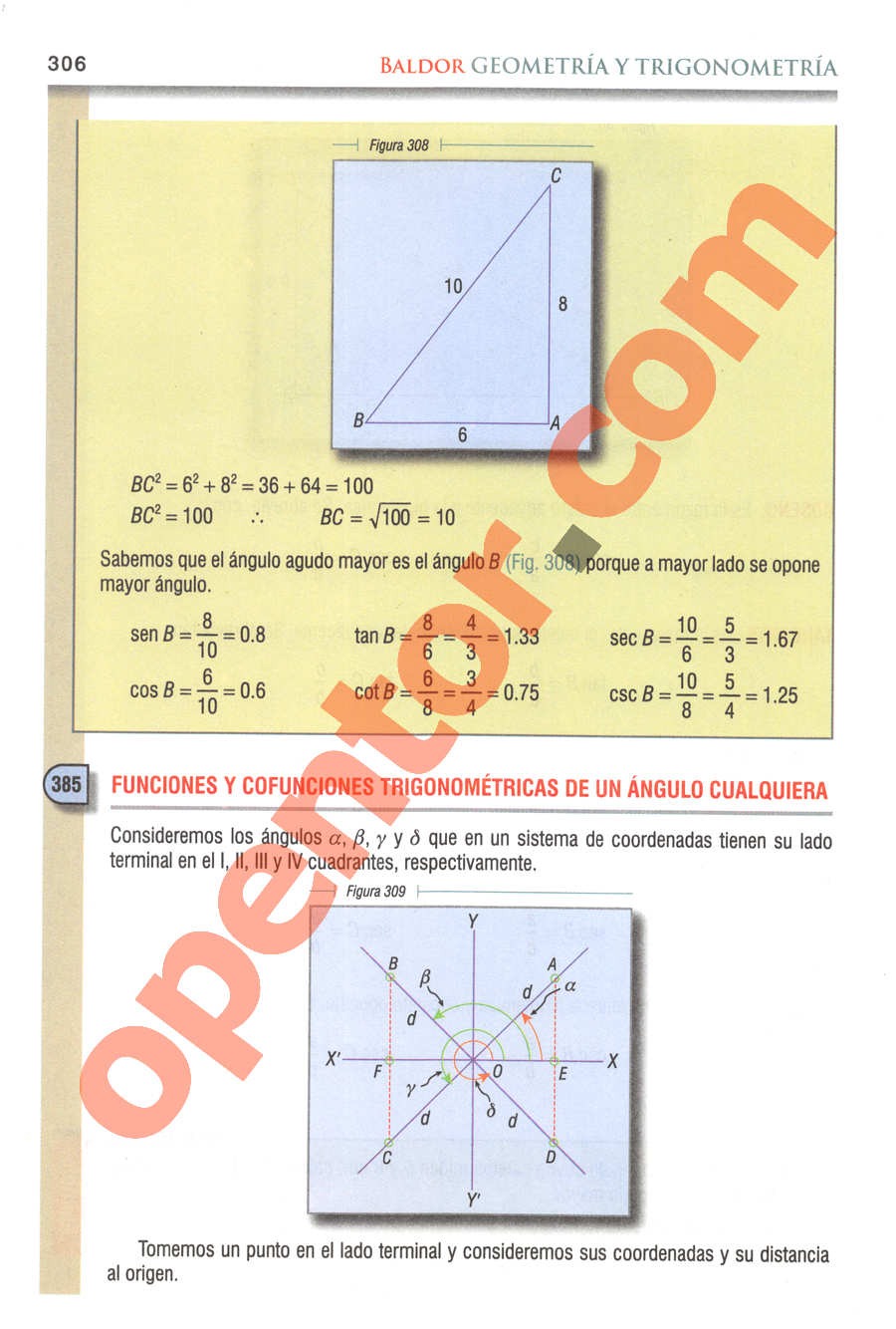 Geometría y Trigonometría de Baldor - Página 306