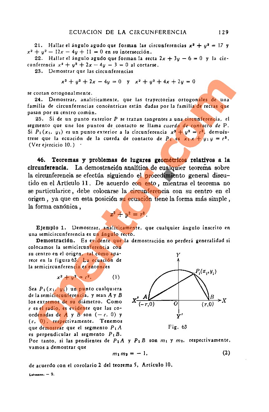 Geometría Analítica de Lehmann - Página 129