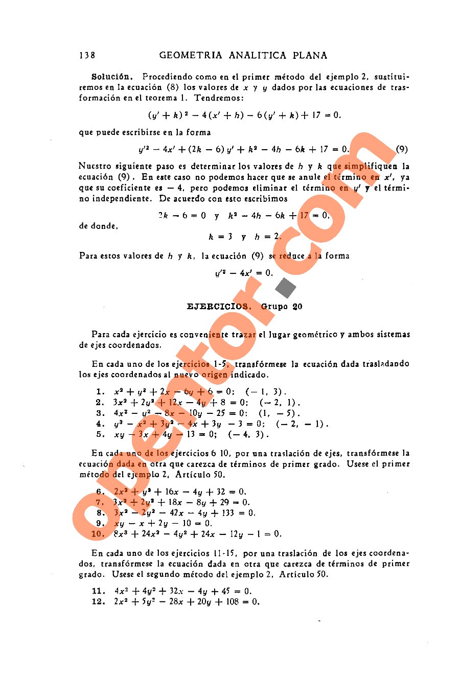 Geometría Analítica de Lehmann - Página 138