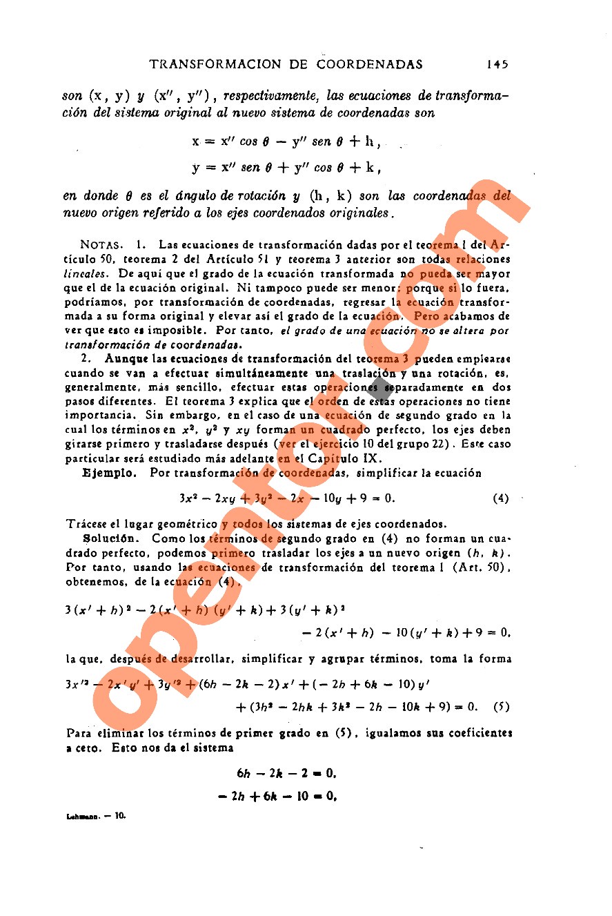 Geometría Analítica de Lehmann - Página 145