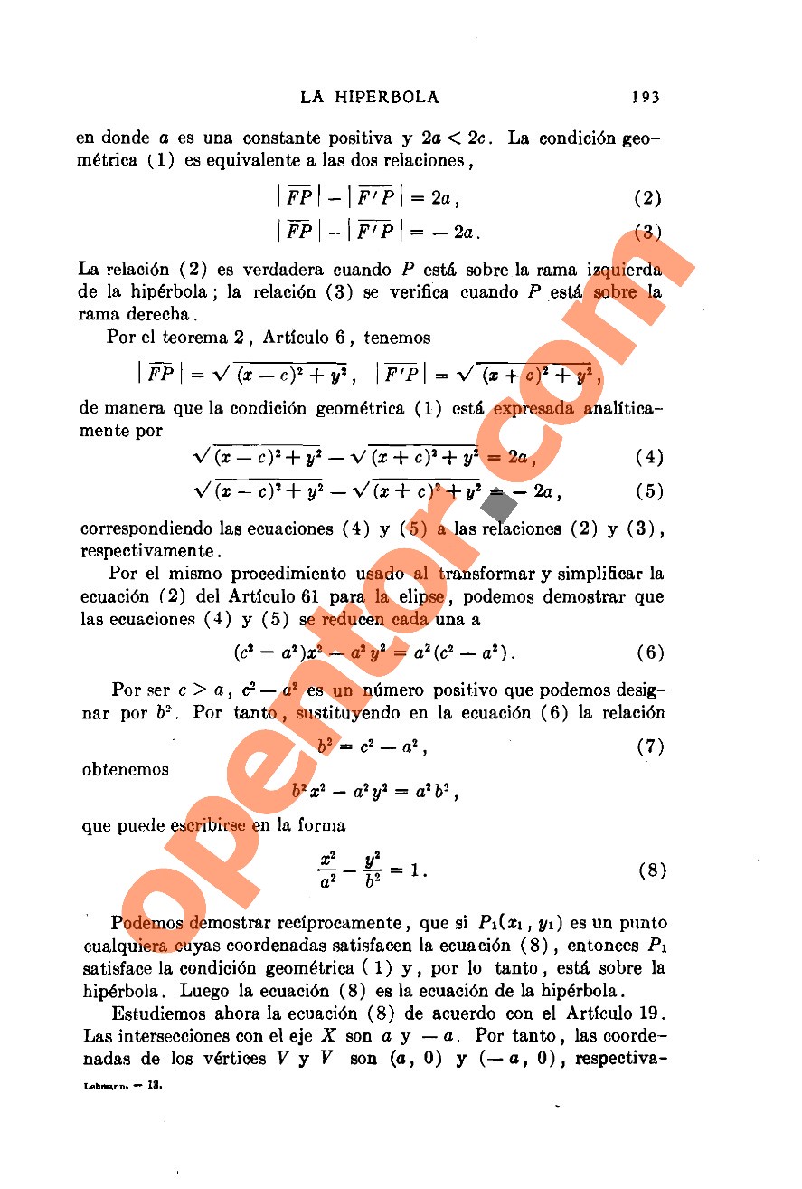 Geometría Analítica de Lehmann - Página 193