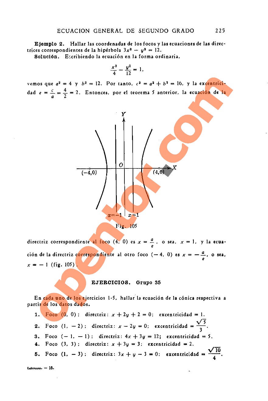 Geometría Analítica de Lehmann - Página 225